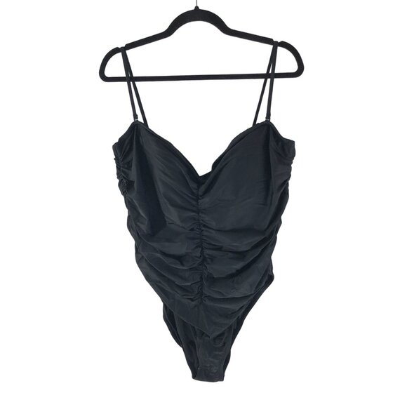 J Crew Ruched Sweetheart One-Piece Swimsuit Black 22 - Picture 4 of 7